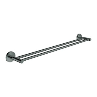 Grohe Porte-serviettes double Essentials 60 cm, fixation murale, graphite dur