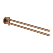 Grohe Porte-serviettes Essentials 2 bras, pivotant, 43,9 cm, blanc solaire structuré