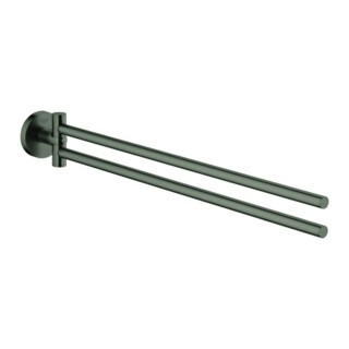 Grohe Porte-serviettes Essentials 2 bras, pivotant, 43,9 cm, graphit mat