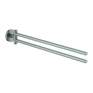 Grohe Porte-serviettes Essentials 43,9 cm, 2 bras, pivotant, supersteel