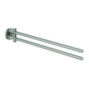 Grohe Porte-serviettes Essentials 43,9 cm, 2 bras, pivotant, supersteel