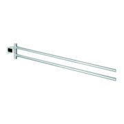 Grohe Porte-serviettes Essentials Cube 43,9 cm, 2 bras, noir, fixation dissimulée, chrome