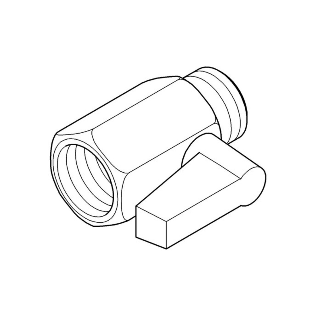 Grohe Pré-coupe pour eau chaude 42116 pour Europlus E caisson encastré chromé