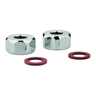 Grohe Raccord 12901 1/2" Perçage 10,5 mm nickelé 2 pièces chrome