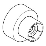 Grohe Raccord en S 48453 1/2" x 3/4" Réglable 7,5 mm graphite dur courbé-3