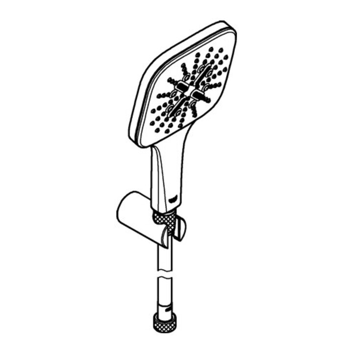 Grohe Rainshower SmartActive130 Cube 3 jets, blanc lune