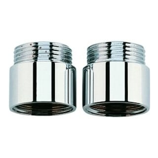 Grohe Rallonge 07130 20 mm DN20 pour robinets muraux 1/2" 2 pièces chrome