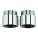 Grohe Rallonge 07130 20 mm DN20 pour robinets muraux 1/2" 2 pièces chrome-1