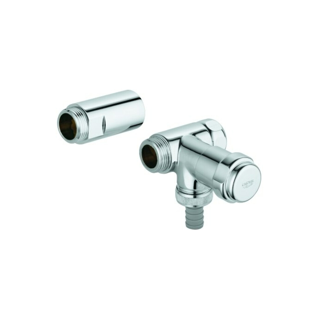 Grohe Robinet d'arrêt 3/4", chrome, raccord à droite