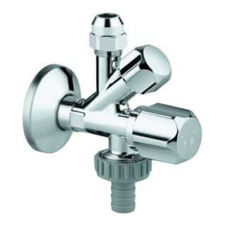 Grohe Robinet d'arrêt d'angle combiné 1/2", chrome, non auto-étanche