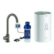 Grohe Robinet d'arrêt sur évier Red Mono hd graphite brossé, taille M, avec chauffe-eau