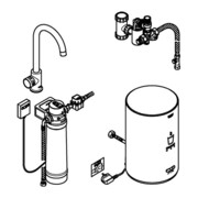 Grohe Robinet d'arrêt sur évier Red Mono hd graphite brossé, taille M, avec chauffe-eau-4
