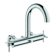 Grohe Robinet de baignoire à deux poignées Atrio 1/2", avec poignées croisées, montage mural, chrome