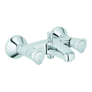 Grohe Robinet de baignoire à deux poignées Costa 1/2", montage mural, chrome