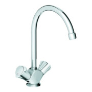 Grohe Robinet de cuisine à deux poignées Costa chrome, bec pivotant