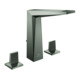Grohe Robinet de lavabo 3 trous Allure Brilliant P. Coll. 1/2", L, m strié, trapezoïdal, h gr courbé-1