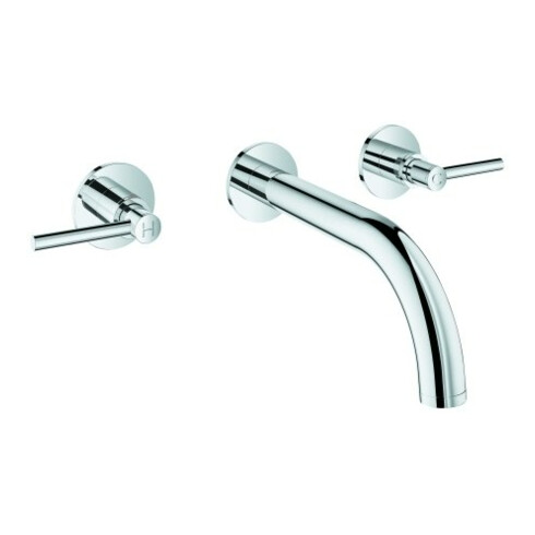 Grohe Robinet de lavabo 3 trous Atrio 1/2", avec leviers, montage mural, chrome