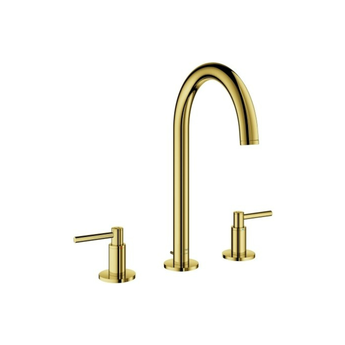 Grohe Robinet de lavabo 3 trous Atrio 1/2", L, avec poignées levier, cool sunrise