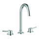 Grohe Robinet de lavabo 3 trous Concetto 1/2", taille L, avec garniture de vidage, chrome-1