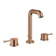 Grohe Robinet de lavabo 3 trous Essence 1/2", avec garniture de vidage, warm sunset-1