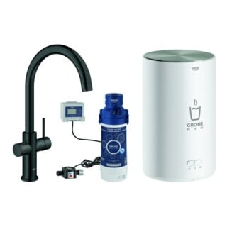 Grohe Robinet et Chauffe-eau Red Duo 30083_1 M-Taille Bec C noir velours
