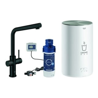 Grohe Robinet et Chauffe-eau Red Duo 30327_1 M-Taille Bec L noir velours