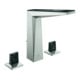 Grohe Robinet lavabo 3 trous Allure Brilliant P. Coll. 1/2", L, poignées trapèze avec limiteur, super chromé-1