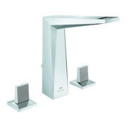 Grohe Robinet lavabo 3 trous Allure Brilliant P. Coll. 1/2", L, poignées trapèze cannelées, chrome