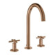 Grohe Robinet lavabo 3 trous Atrio 1/2", L, m manette croix, sunset brossé-1