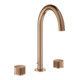 Grohe Robinet lavabo 3 trous Atrio Priv. Coll. 1/2", L, bronze chaud brossé-1