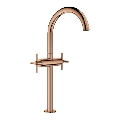 Grohe Robinet lavabo à deux poignées Atrio 1/2", XL, avec poignées croisées, warm sunset