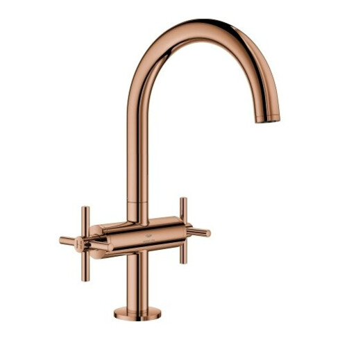 Grohe Robinet lavabo deux poignées Atrio 1/2", L, avec poignées croisées, warm sunset