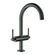 Grohe Robinet lavabo deux poignées Atrio 1/2", L, levier moyen, graphite brossé