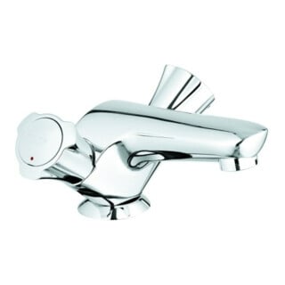 Grohe Robinet lavabo deux poignées Costa chrome, bec coulé, avec garniture de vidage