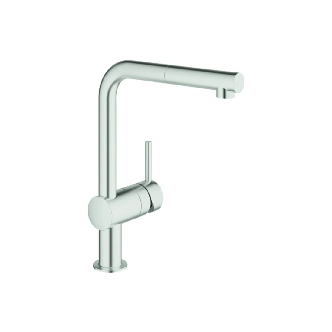 Grohe Robinet mitigeur évier Minta 1/2", bec long, mousseur extractible, super chromé