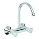 Grohe Robinet mural évier Costa chrome, 1/2", montage mural-1