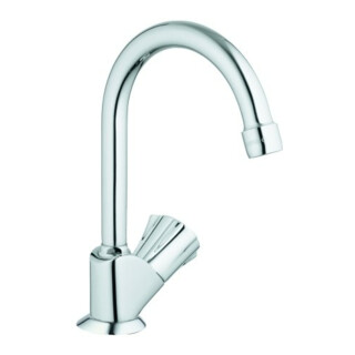 Grohe Robinet sur pied Costa chromé, bec pivotant, repère bleu
