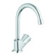 Grohe Robinet sur pied Costa chromé, bec pivotant, repère bleu-1
