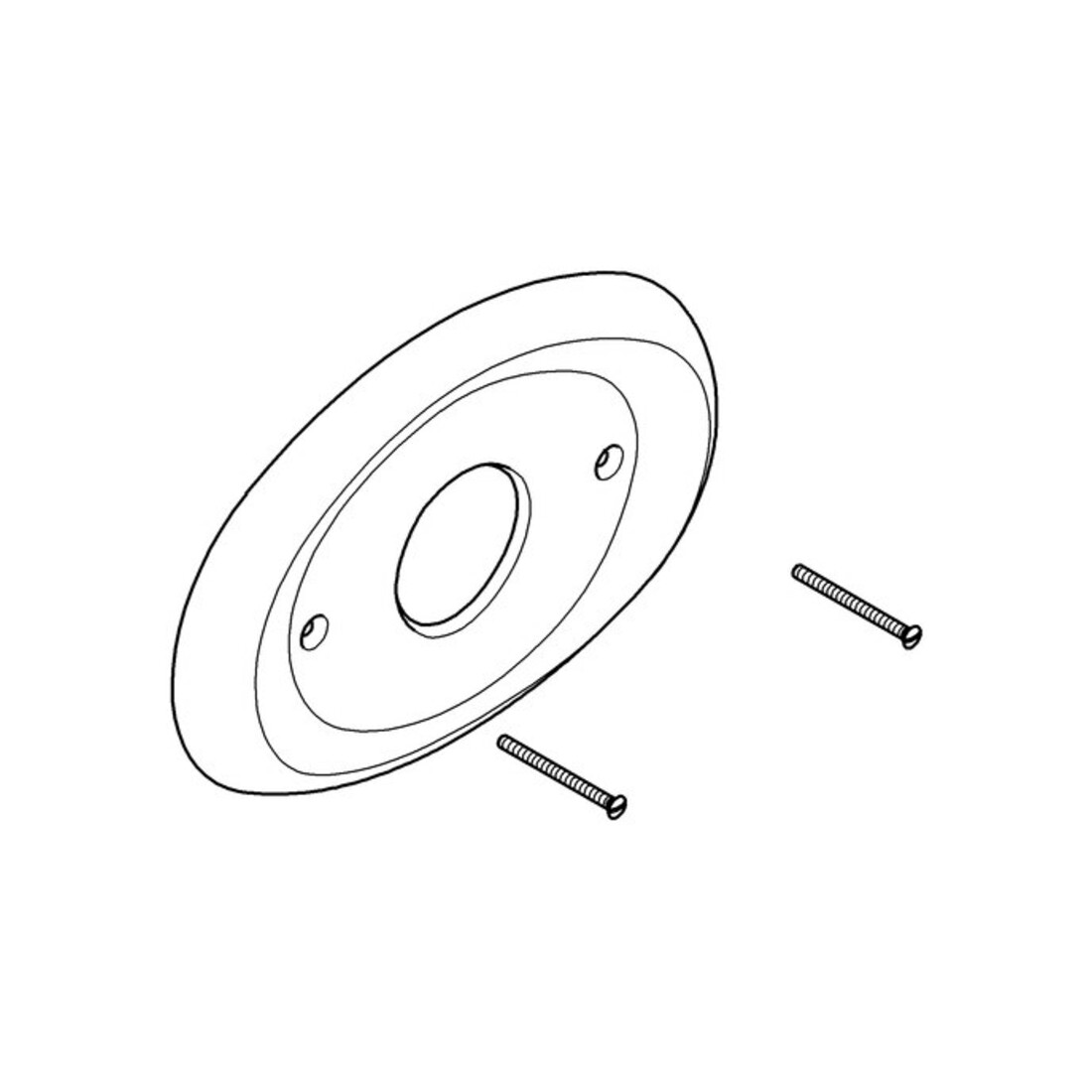 Grohe Rosace 08367 ovale H:230 I:157 pour Grohmix chrome