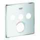 Grohe Rosace 46996 carrée pour mitigeur avec 3 vannes d'arrêt chrome-1