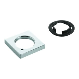 Grohe Rosace 48421 carrée pour robinets de lavabo sans tirette chrome