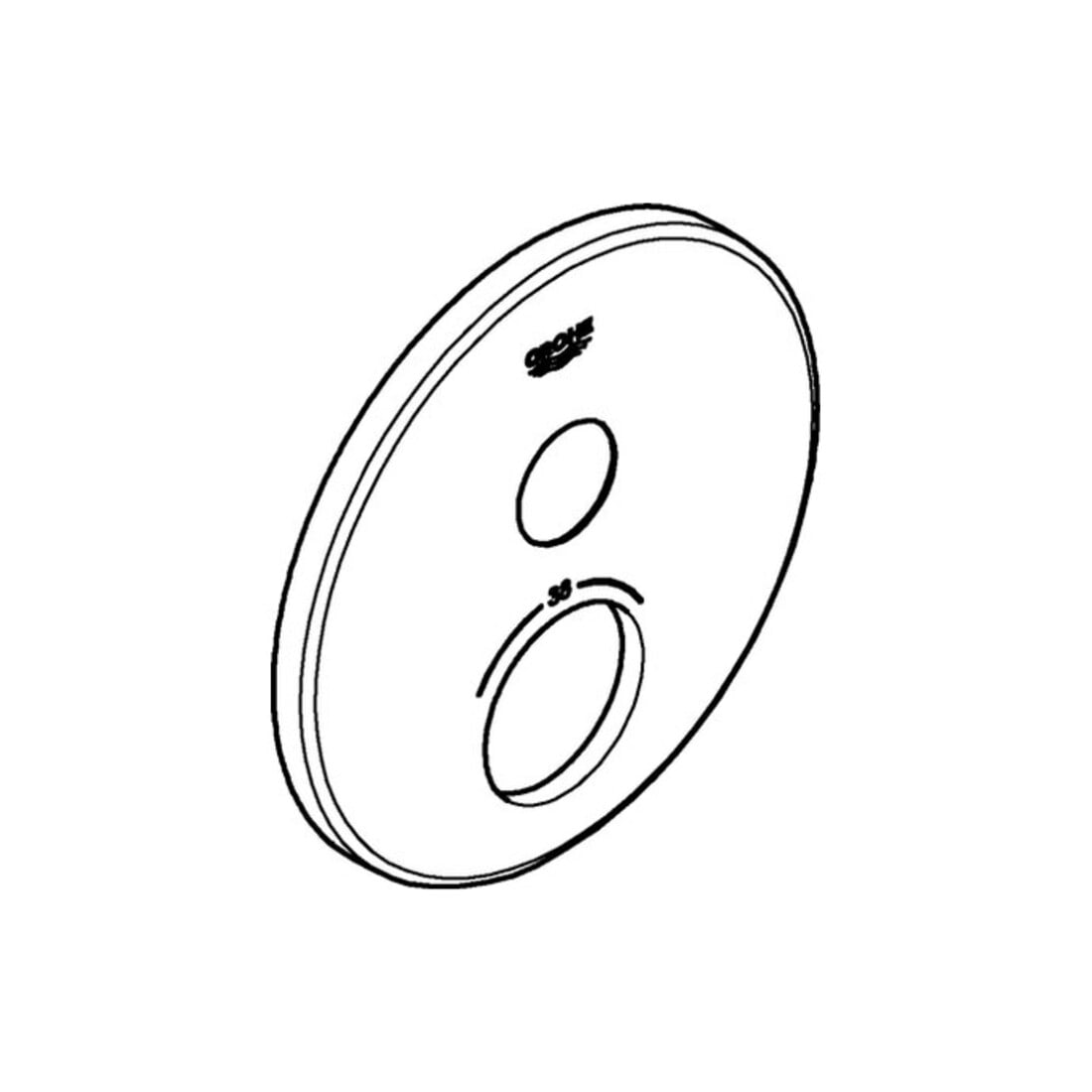 Grohe Rosace 49030 ronde pour SmartControl chrome