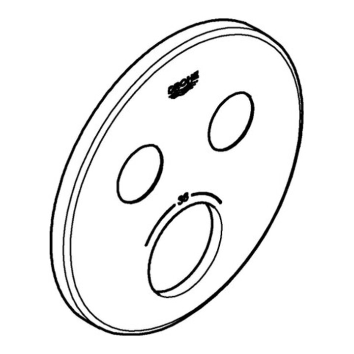 Grohe Rosace 49032 ronde pour SmartControl chrome