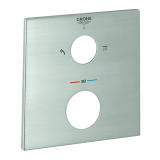Grohe Rosace 49102 carrée pour thermostat-FMS supersteel