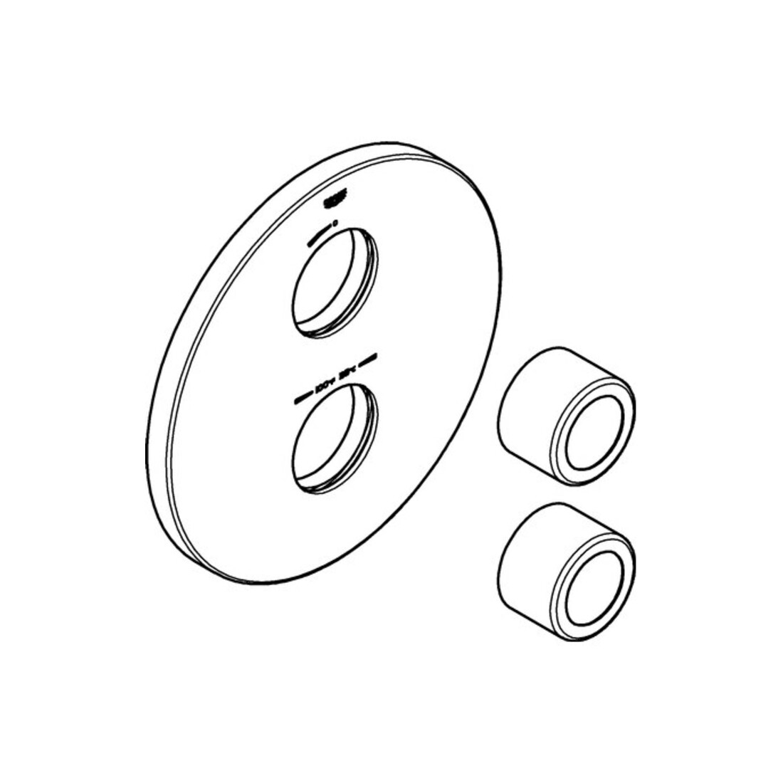 Grohe Rosette 47809 moon white moon white