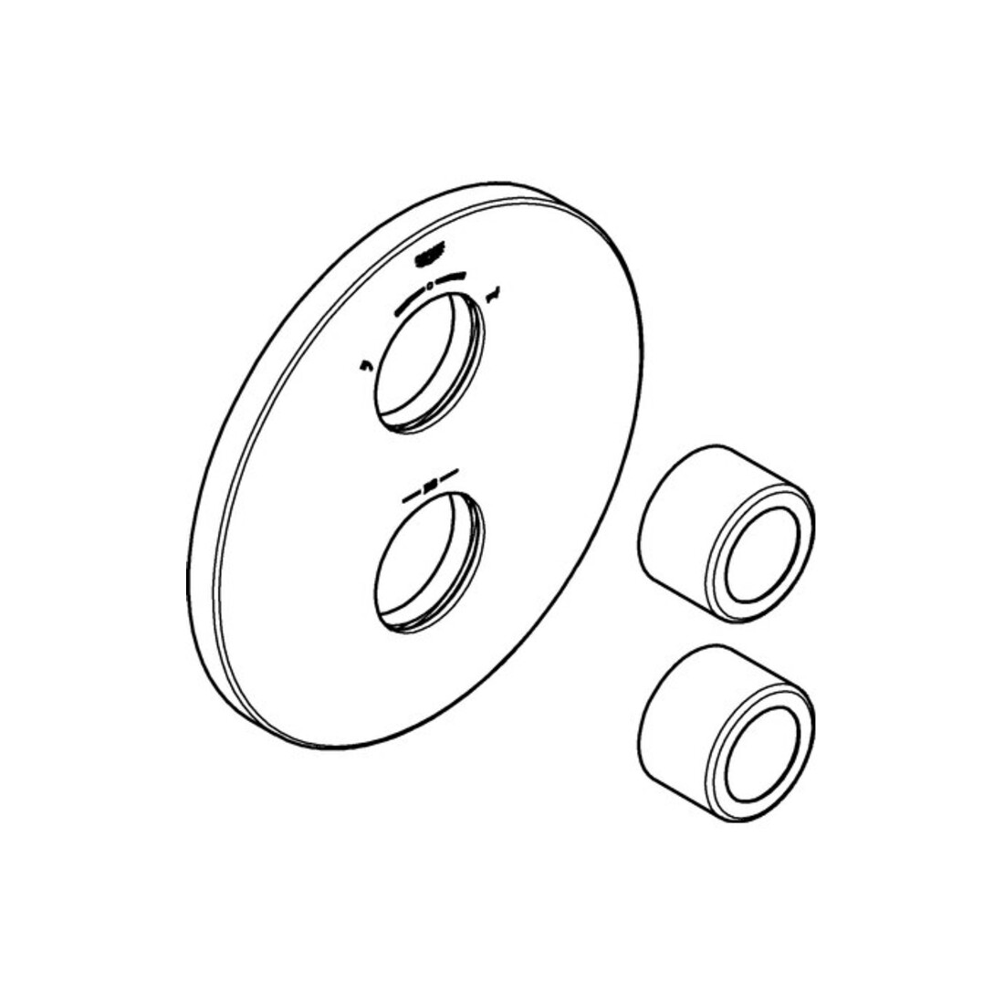 Grohe Rosette 47810 moon white moon white
