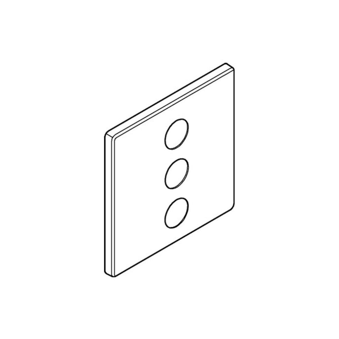 Grohe Rosette 48368 eckig für SmartControl chrom