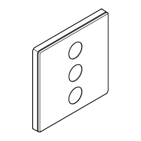 Grohe Rosette 48369 eckig für SmartControl moon white