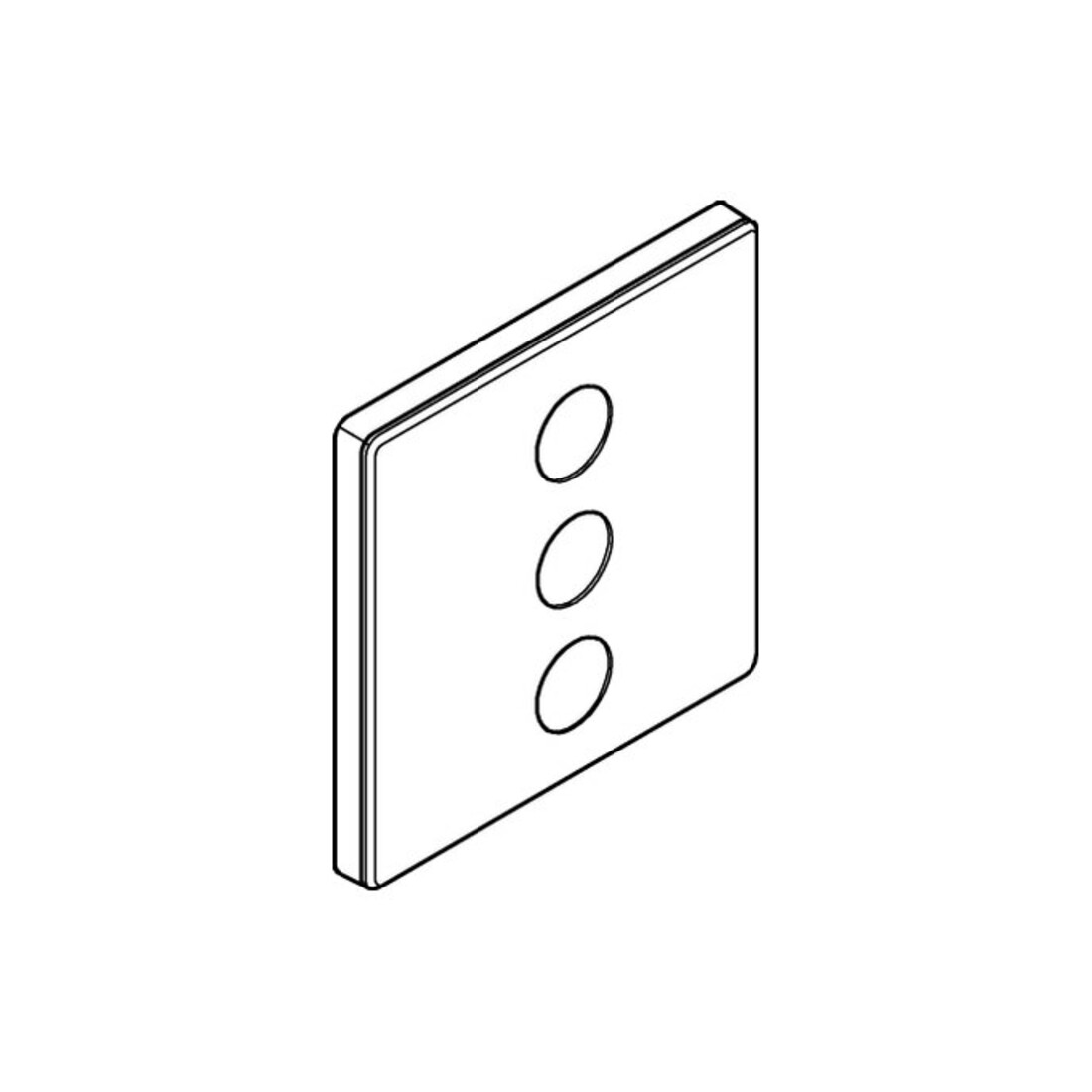 Grohe Rosette 48369 eckig für SmartControl moon white