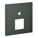 Grohe Rosette 48431 carrée pour EHM-FMS avec commutateur 2 voies graphite brossé-1